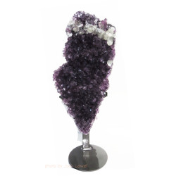 Amethyst with Calcite on Stand